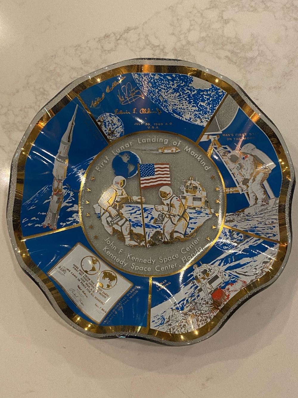 VINTAGE Kennedy Space Center dish